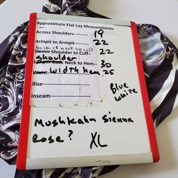 Mushka By Sienna Rose Tunic Top Womens XL Black Sublimation 3/4 Sleeve Stretch - Picture 8 of 13